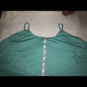 Flowing Teal Arrow Top